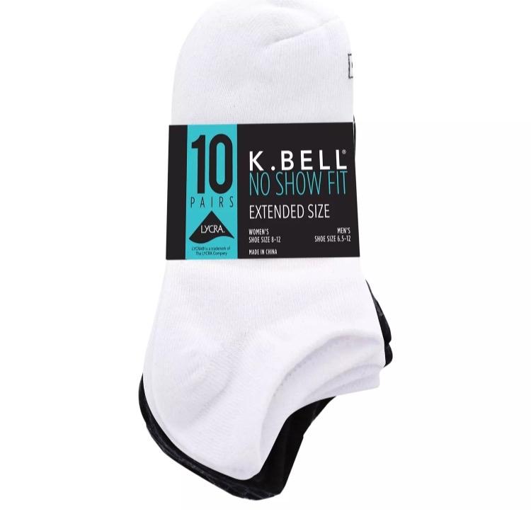 Pack of 20 Pairs K Bell Ladies' No Show Sock for Women - Womenswear brown socks puma color