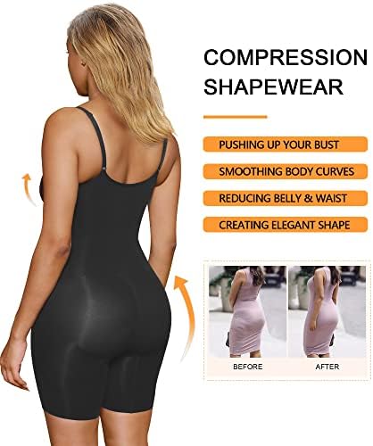 Shapers lWomen's Seamless Tummy Control Bodysuit with Snatched Waist and Breathable Mesh Material - Compression Premier Blind bust jumpsuit halloween dog swim bow sweatshirt wear puffervest  knitwear clothes rojuu butt lifter casual comfy thong bod collar