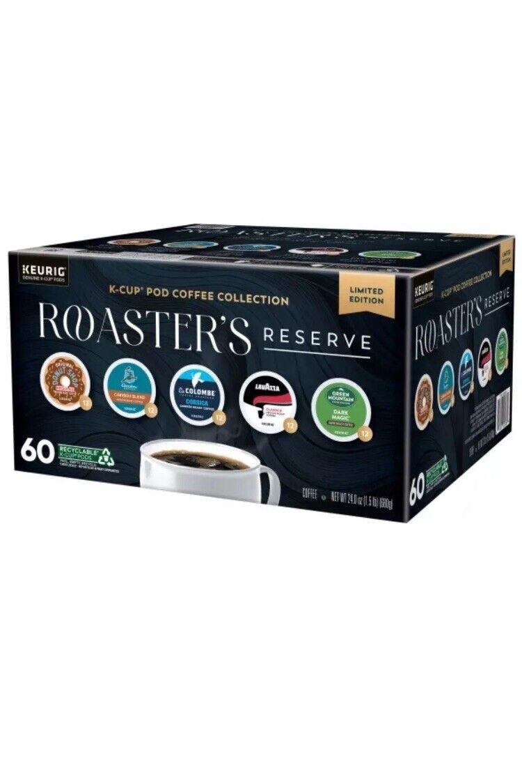 Roaster's Reserve Coffee K-Cup Pod Variety Pack, 60ct K-Cup Pods