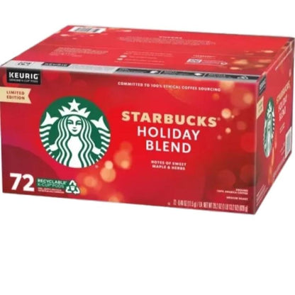 Starbucks Holiday Blend Medium Roast K-Cup Pods - 72 Count - March 2025 Expiration energy coffee