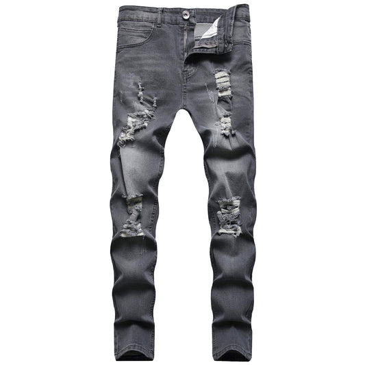 Mens Slim Fit Straight Tube Retro Hip Hop Pants Street Jeans Pants Summer Thin Pants Straight Blue Jean loose jean