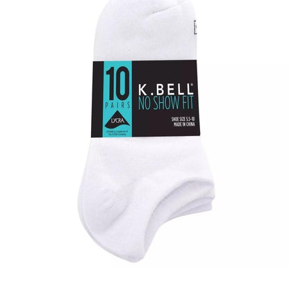 Pack of 20 Pairs K Bell Ladies' No Show Sock for Women - Womenswear brown socks puma color