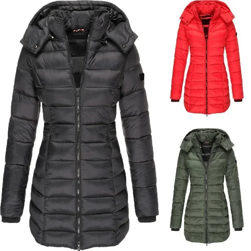 New Arrival Winter Korean Style Women's Cotton Coat Medium-length Slimming Smooths Your Silhouette Padded Jacket Warm Down Coat