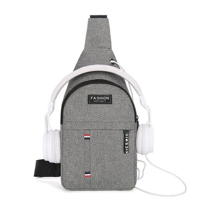 Men's Chest Bags Casual Waist Bags Small Short Trip Travel Carry Bags Men's Waterproof Shoulder Crossbody Bags Nylon Handbags