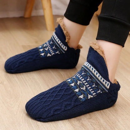 Thermal Mens Fluffy Slipper Socks Winter Warm Women Short Cotton Thickened Home Sleeping Soft Non Slip Grip Fuzzy Floor Socks