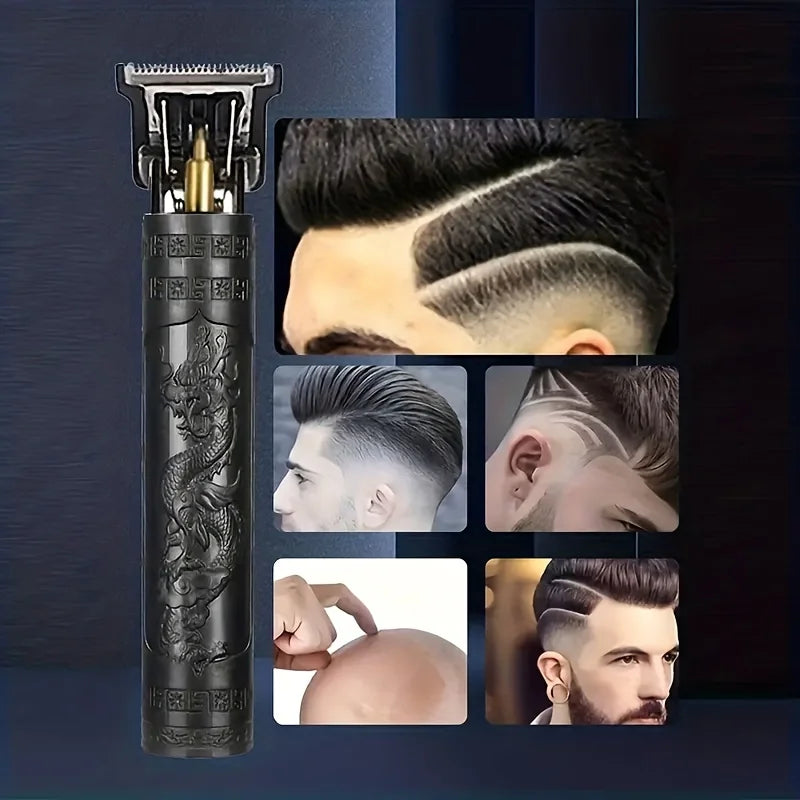 Vintage T9 Electric Hair Cutting Machine Hair Clipper Professional Men Shaver Rechargeable Barber Trimmer for Men Dragon Buddha