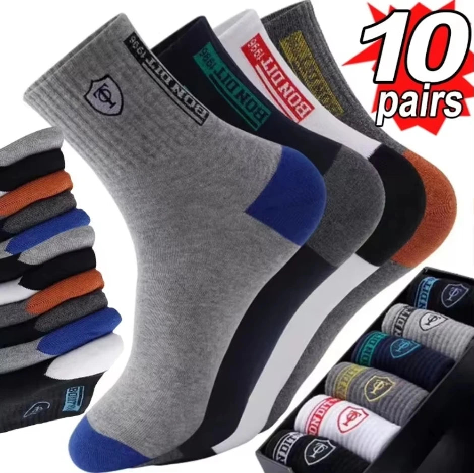 10pairs Men's Fashion Cotton Breathable Comfortable Ankle Socks, Men's Summer Socks