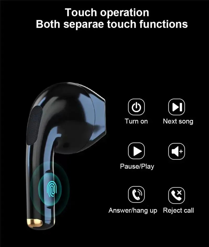 Air Pro 6 TWS Wireless Bluetooth Earphones Touch Control Earbuds With Microphone Hifi Sound Sport Earbuds Music Headset