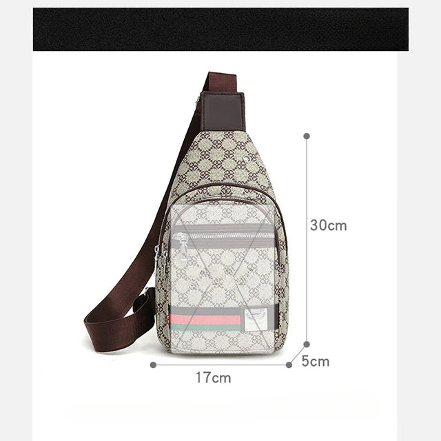 Men's Multifunction Messenger Bag Shoulder Cloth Chest Bags Crossbody Casual Handbag with Earphone Hole