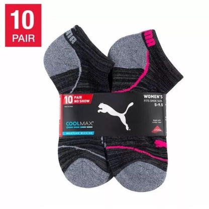 PUMA Ladies' No Show Sock, 10-Pairs - Women's Underwear - Womenswear Lady bra seamless Comfort Fabric socks